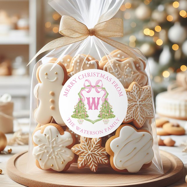 Pegatina Redonda Regalo de Escudo de Navidades de desnudos rosados  (Subido por el creador)