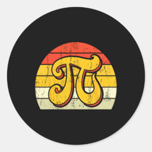 Pegatina Redonda Regalo de estampado de ciencia de matemáticas Pi 3