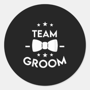 Pegatina Redonda Regalo de fiesta de bodas de Team Groom