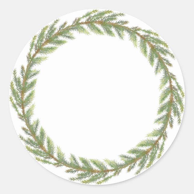 Pegatina Redonda Regalo de frasco de Mason casero rústico de Navida (Anverso)