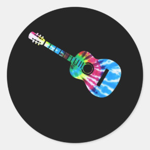 Pegatina Redonda Regalo de guitarristas