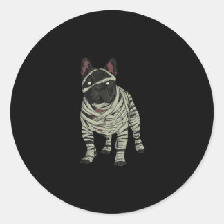 Pegatina Redonda Regalo de Halloween para perros Bulldoges francese