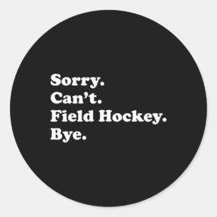 Pegatina Redonda Regalo de hockey sobre hierba divertida para hombr