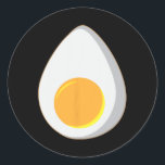 Pegatina Redonda Regalo de huevo con traje de huevo desechado Guay<br><div class="desc">Regalo de huevo con traje de huevo desechado Guay</div>