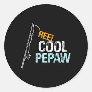 Pegatina Redonda Regalo de la nieta nieta Reel Guay Pepaw