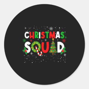 Pegatina Redonda Regalo de Navidad Familiar Navideño Camiseta Combi