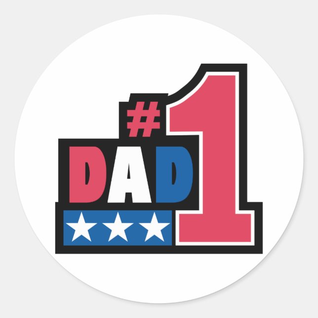 Pegatina Redonda Regalo de papá #1 (Anverso)