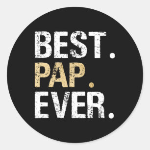 Pegatina Redonda Regalo de Papá de Nieta Nieto Mejor Papá