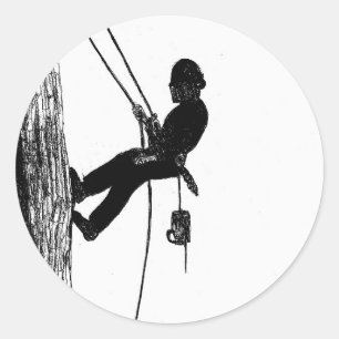 Pegatina Redonda Regalo de regalo de navidad arborista para cirujan