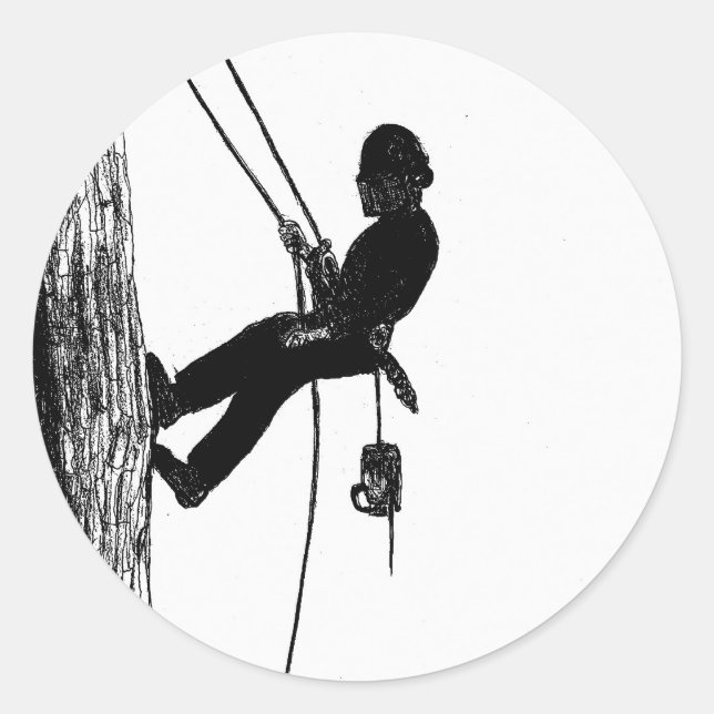 Pegatina Redonda Regalo de regalo de navidad arborista para cirujan (Anverso)