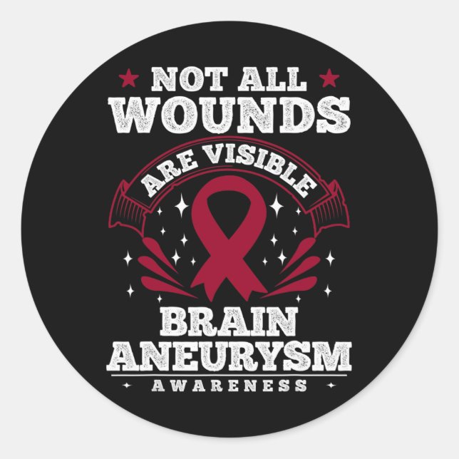 Pegatina Redonda Regalo de sensibilización sobre el neuralismo cere (Anverso)