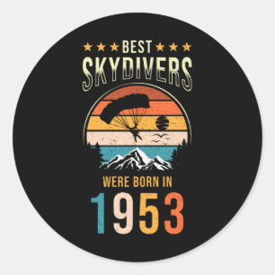 Pegatina Redonda Regalo de Skydiver