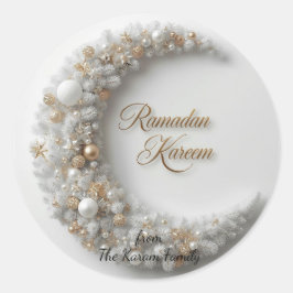 Pegatina Redonda Regalo de tema Ramadan Kareem Sticker para celebra