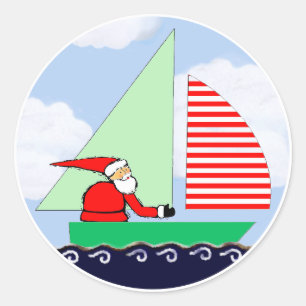 Pegatina Redonda Regalo de vacaciones de vela