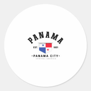 Pegatina Redonda Regalo de viaje familiar a Panamá Viaje a Panamá