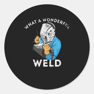 Pegatina Redonda Regalo De Vintage De Soldadura