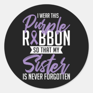 Pegatina Redonda Regalo del Día de Concienciación sobre la Sobredos