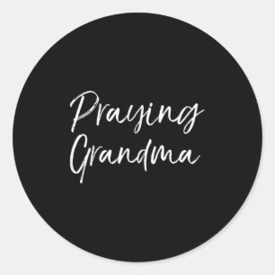 Pegatina Redonda Regalo del Día de la Madre Cristiana Guerrera de O