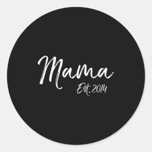 Pegatina Redonda Regalo del día de la madre para mamás lindo mama e