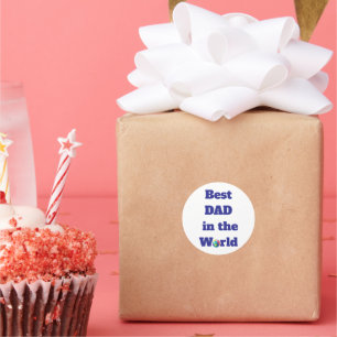 Pegatina Redonda Regalo del Día del Padre para Papá \ Mejor Papá de