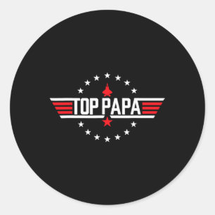 Pegatina Redonda Regalo del Día del Padre Regalo del Papa de los ni