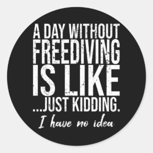 Pegatina Redonda Regalo deportivo divertido y gratuito