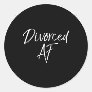 Pegatina Redonda Regalo Divertido de Divorcio para Mujeres Idea Div