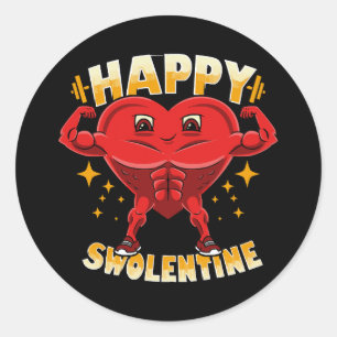 Pegatina Redonda Regalo divertido del Día de San Valentín para entr
