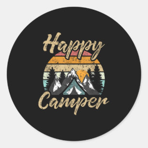 Pegatina Redonda Regalo divertido para amante del camping y senderi