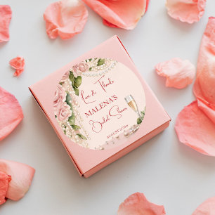 Pegatina Redonda Regalo elegante para despedida de soltera con perl