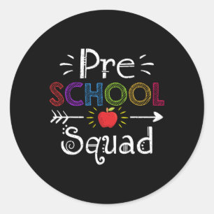 Pegatina Redonda Regalo Equipo Preescolar Maestro Preescolar Estudi