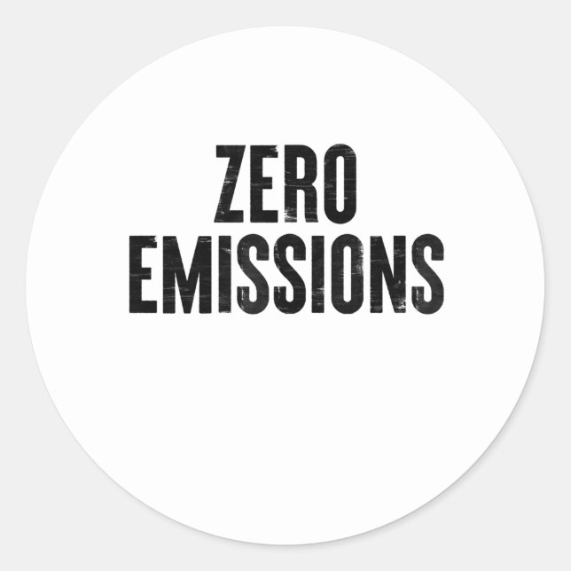 Pegatina Redonda Regalo EV de vehículos eléctricos de cero emisione (Anverso)