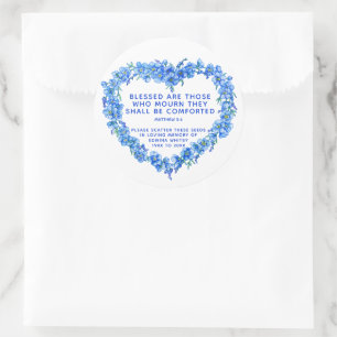 Pegatina Redonda Regalo funerario regalo de sangre azul escata semi