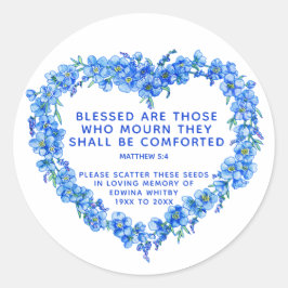 Pegatina Redonda Regalo funerario regalo de sangre azul escata semi