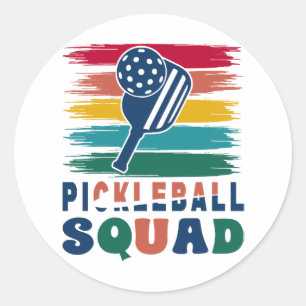 Pegatina Redonda Regalo para jugadores de pickleball
