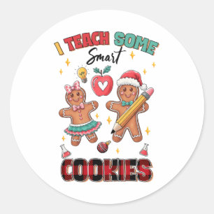 Pegatina Redonda Regalo para Maestro   Enseño a Algunas Galletas In
