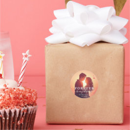 Pegatina Redonda Regalo personalizado del Día de San Valentín