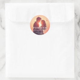 Pegatina Redonda Regalo personalizado del Día de San Valentín
