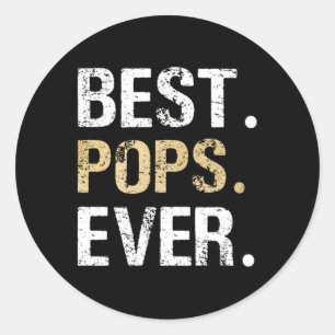 Pegatina Redonda Regalo Pops De Nieta Abuela Mejor Pops Ev