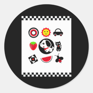 Pegatina Redonda Regalo Sensorial para Mamá Papá Padres Nuevos 