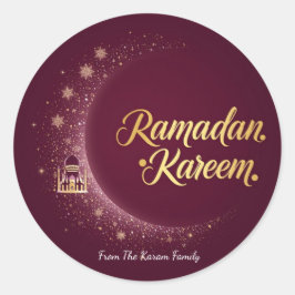 Pegatina Redonda Regalo tema Ramadan Kareem Sticker para celebració
