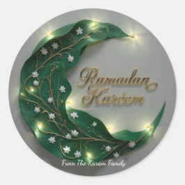 Pegatina Redonda Regalo tema Ramadan Kareem Sticker para celebració