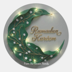Pegatina Redonda Regalo tema Ramadan Kareem Sticker para celebració