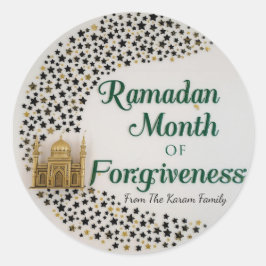 Pegatina Redonda Regalo tema Ramadan Kareem Sticker para celebració