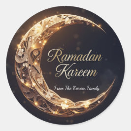 Pegatina Redonda Regalo tema Ramadan Kareem Sticker para celebració