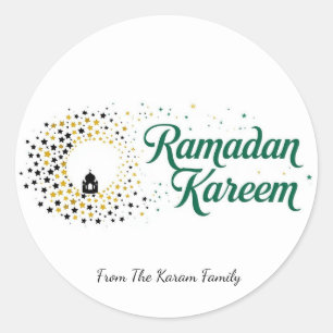 Pegatina Redonda Regalo tema Ramadan Kareem Sticker para celebració