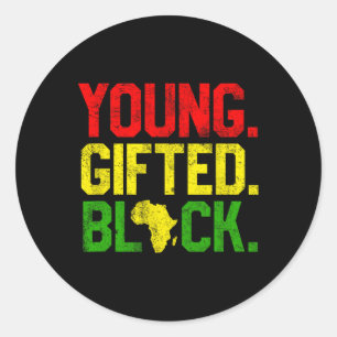 Pegatina Redonda Regalos afroamericanos por regalo de Mes de la His