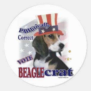 Pegatina Redonda Regalos Beagle