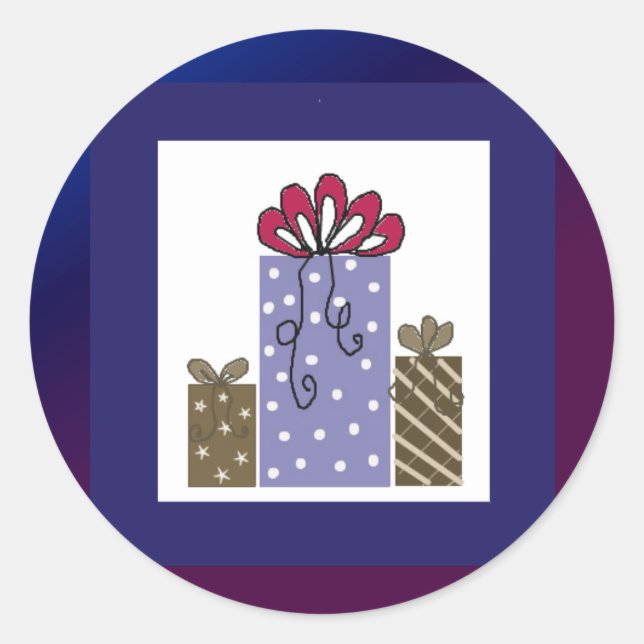 Pegatina Redonda Regalos Bonitos (Anverso)