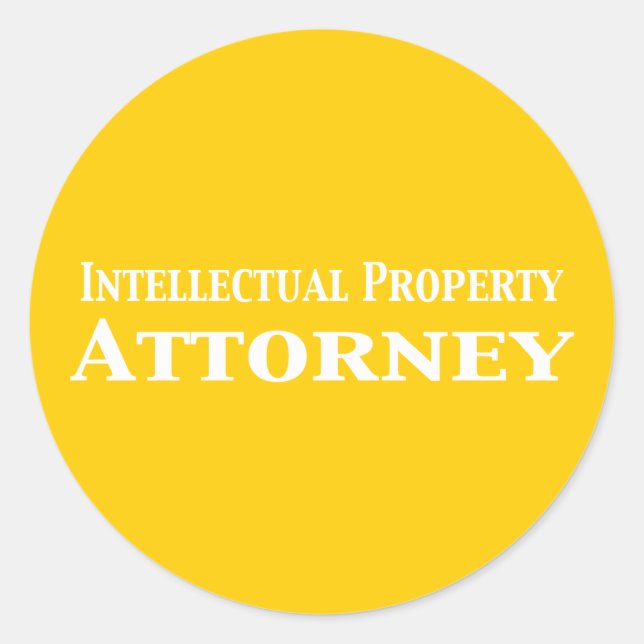 Pegatina Redonda Regalos de abogados de propiedad intelectual (Anverso)